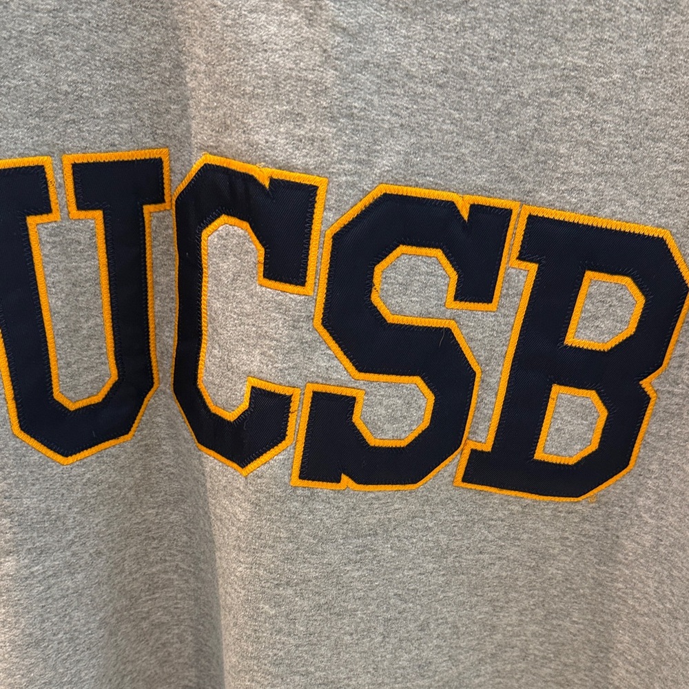 Gauchos! UCSB Women's Gray Crew Neck Sweater - Picture 4 of 4